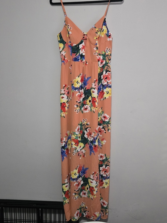 Express Dresses & Skirts - Express Peach Floral Maxi Dress